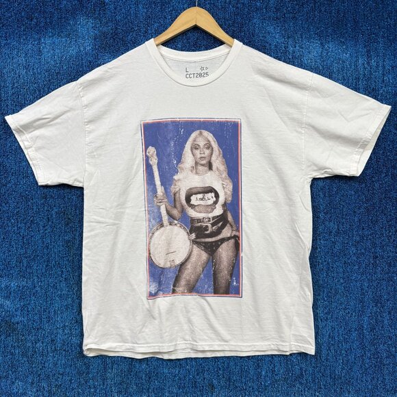 Beyoncé Cowboy Carter Live Banjo Poster Country Tour Tee L - Picture 1 of 4